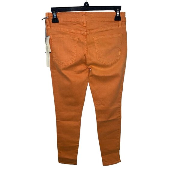 Rich & Skinny Coronado Crop Jeans Womens Size 26 Monarch Orange Stretchy - Picture 2 of 12